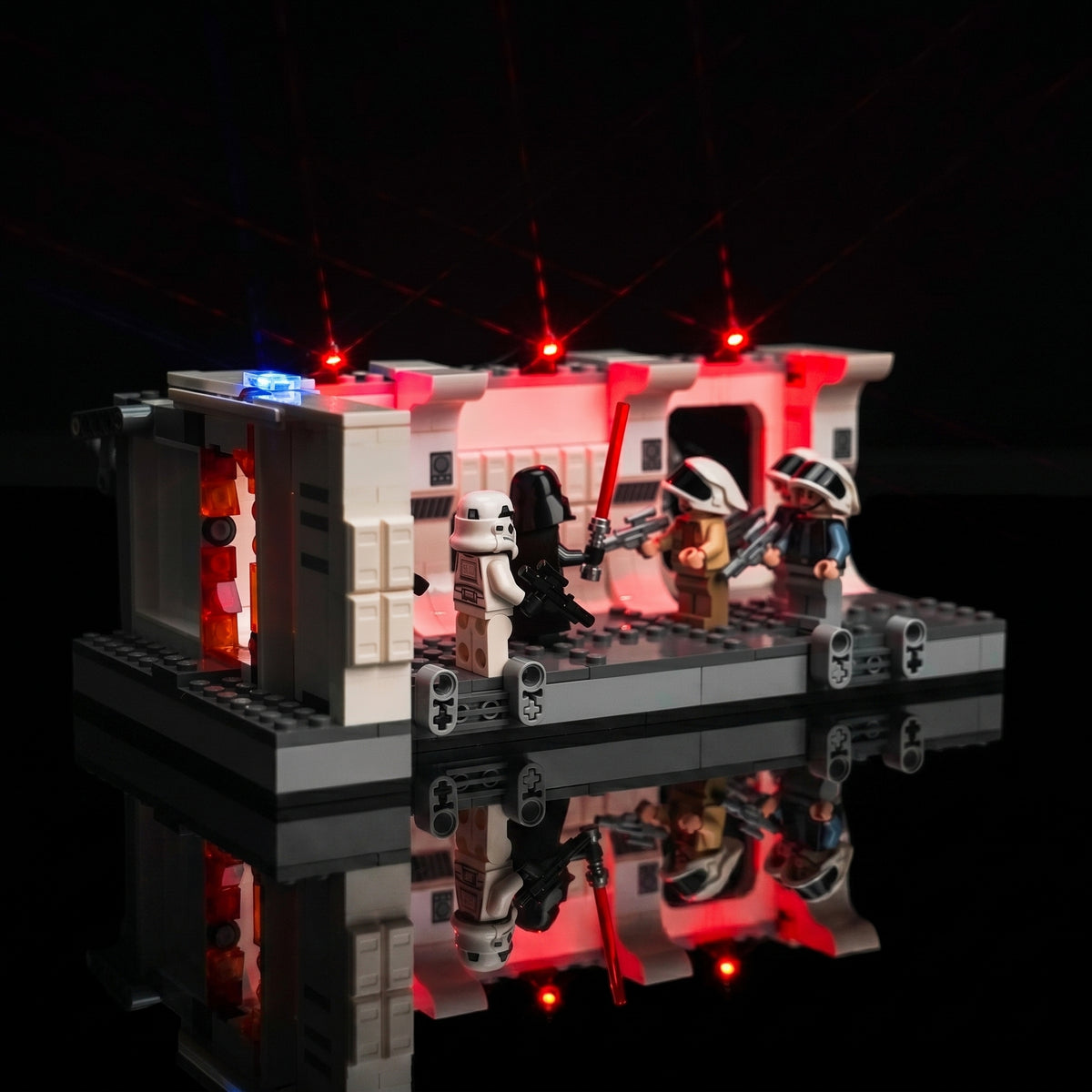 lighting effect on the build: Bright My Bricks LED lighting kit for LEGO® Star Wars Boarding the Tantive IV #75387
