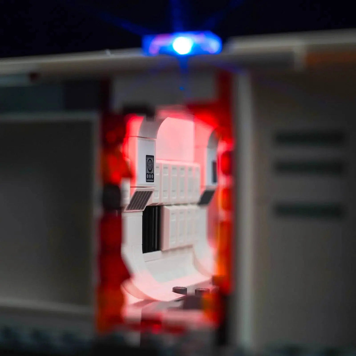 close-up of the LED lighting detail: Bright My Bricks LED lighting kit for LEGO® Star Wars Boarding the Tantive IV #75387