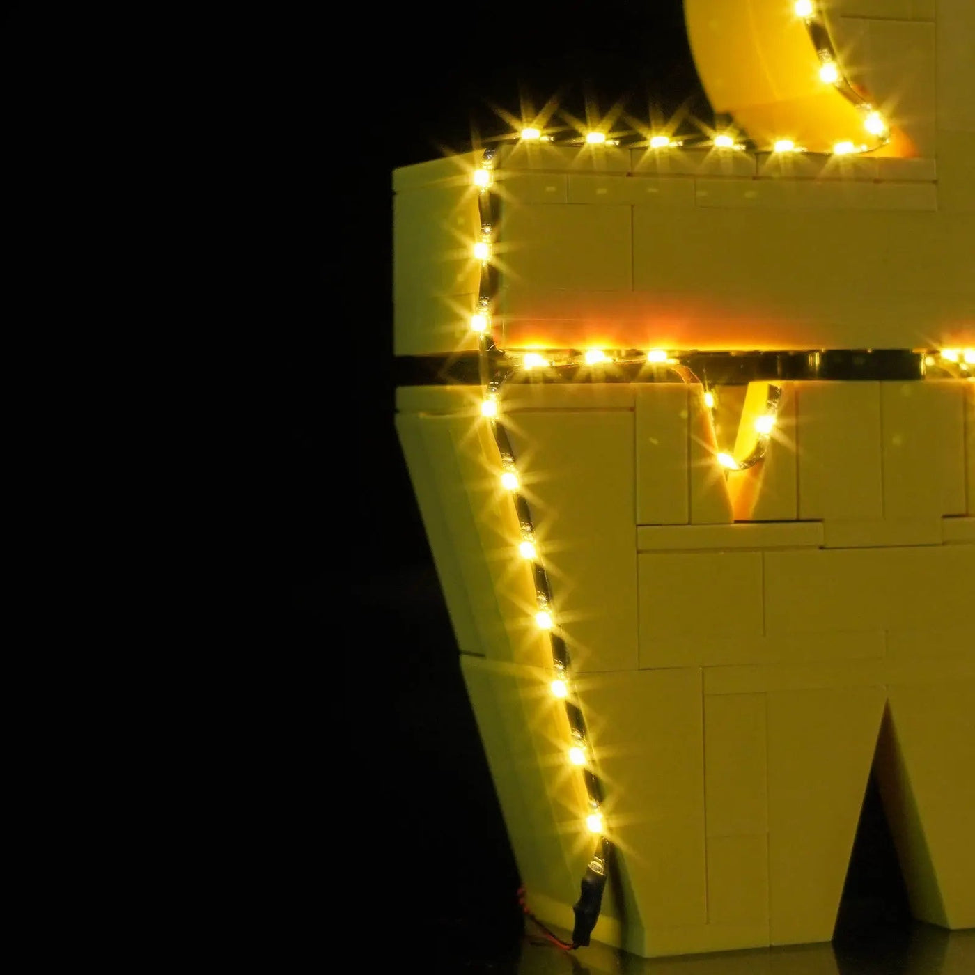 showcase lighting view: Bright My Bricks premium LED light kit for LEGO® Star Wars Brick-Built Star Wars Logo #75407