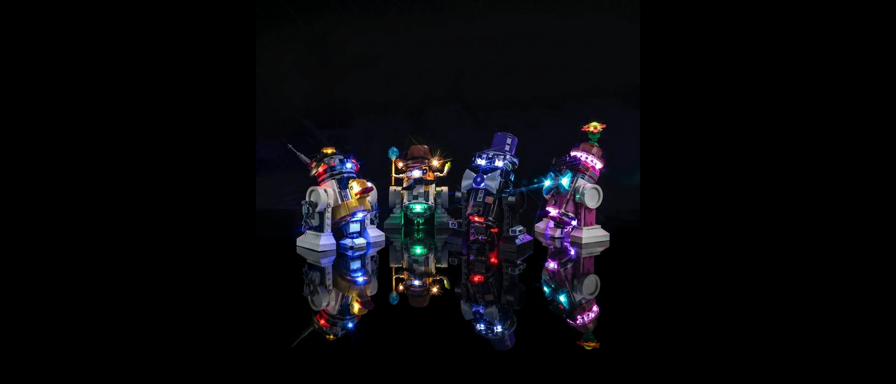 LED-Beleuchtungsset für LEGO® Kreativer Droidenbauer #75392 — lit with the LED light kit