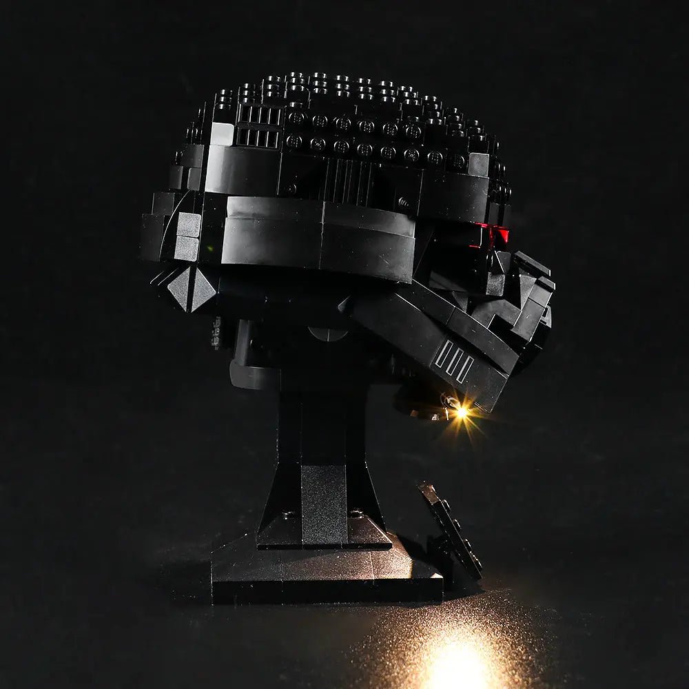 light kit for LEGO® Star Wars Dark Trooper Helmet #75343, brightened interior detail