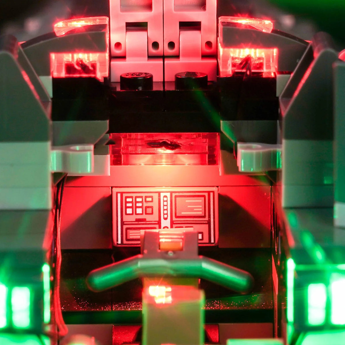 LED strips and bricks detail: Bright My Bricks LED light kit for LEGO® Star Wars Darth Maul's Sith Infiltrator #75383