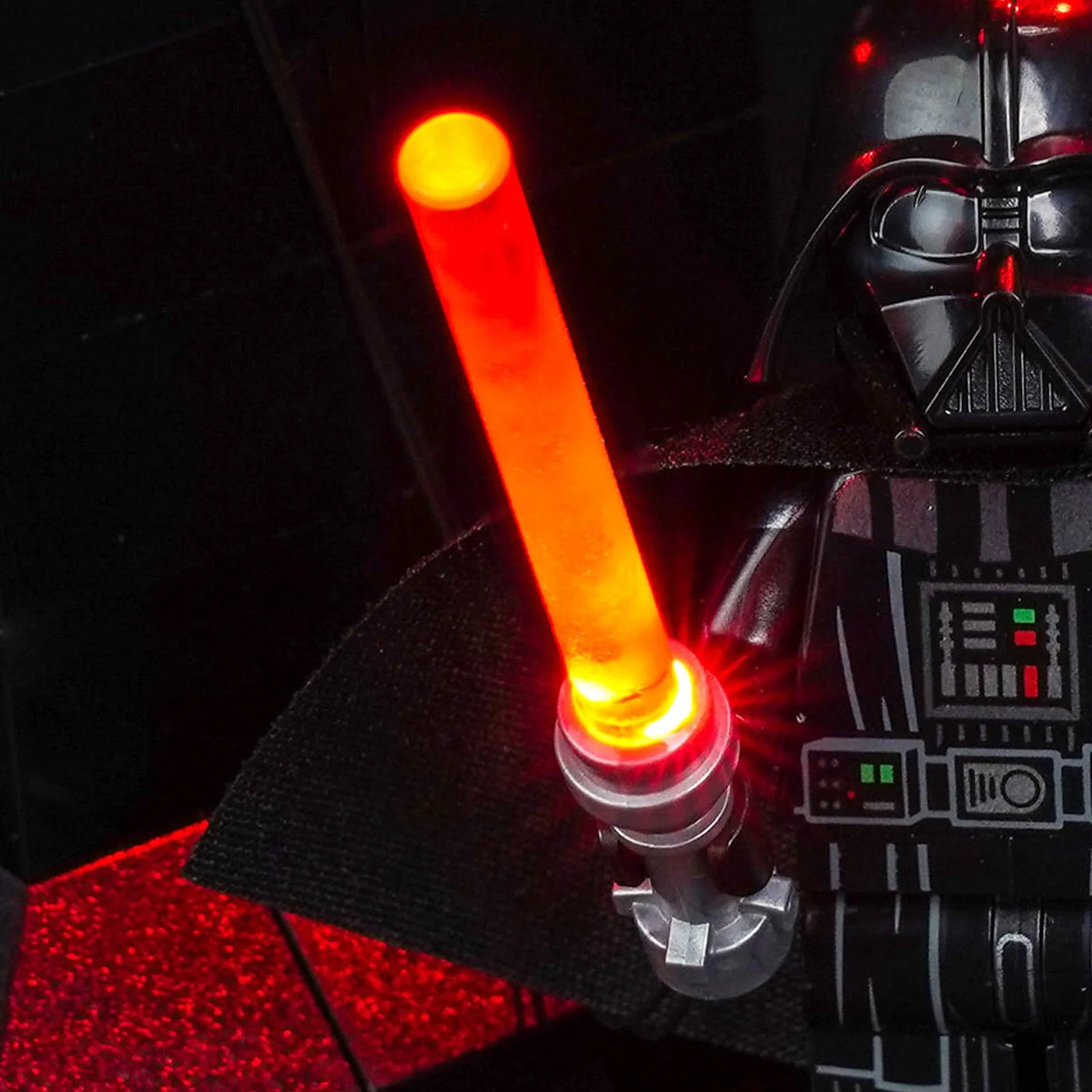 custom LED lighting for LEGO® Star Wars Darth Vader Bust #75439, LED kit powered on