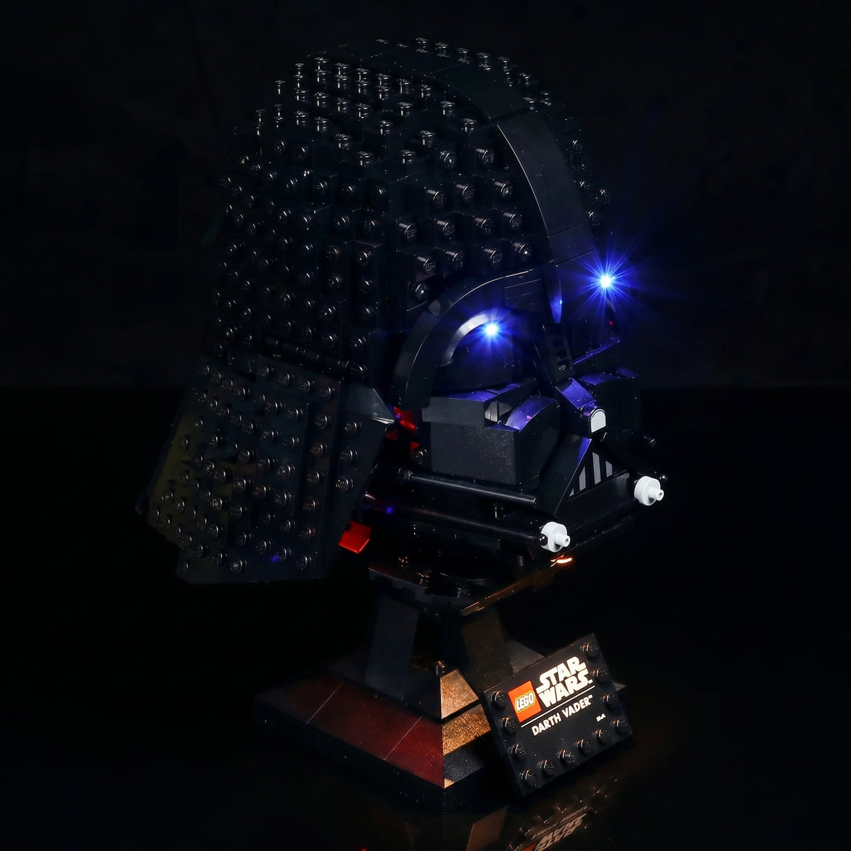 Bright My Bricks light kit for LEGO® Star Wars Darth Vader Helmet #75304 — night-mode display glow