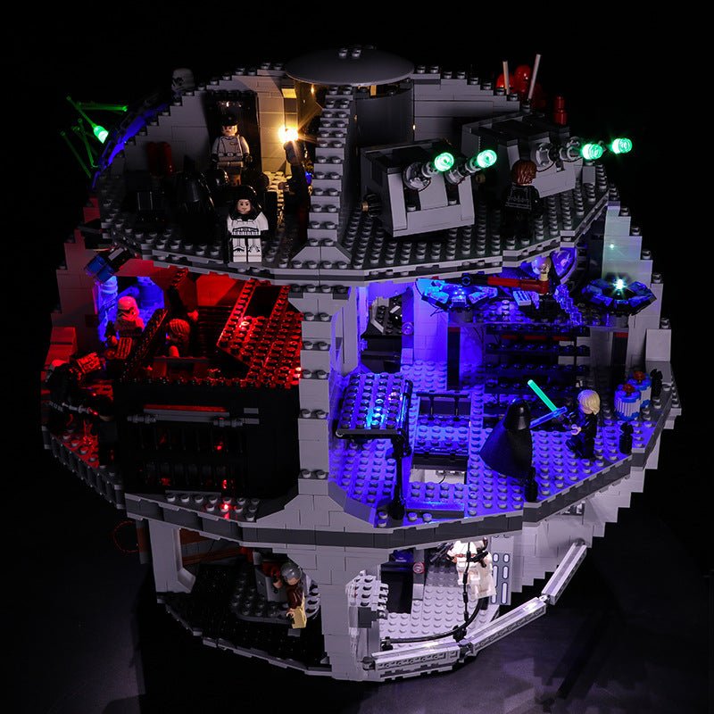 USB-powered LED light kit for LEGO® Star Wars Death Star #75159, night-mode display glow