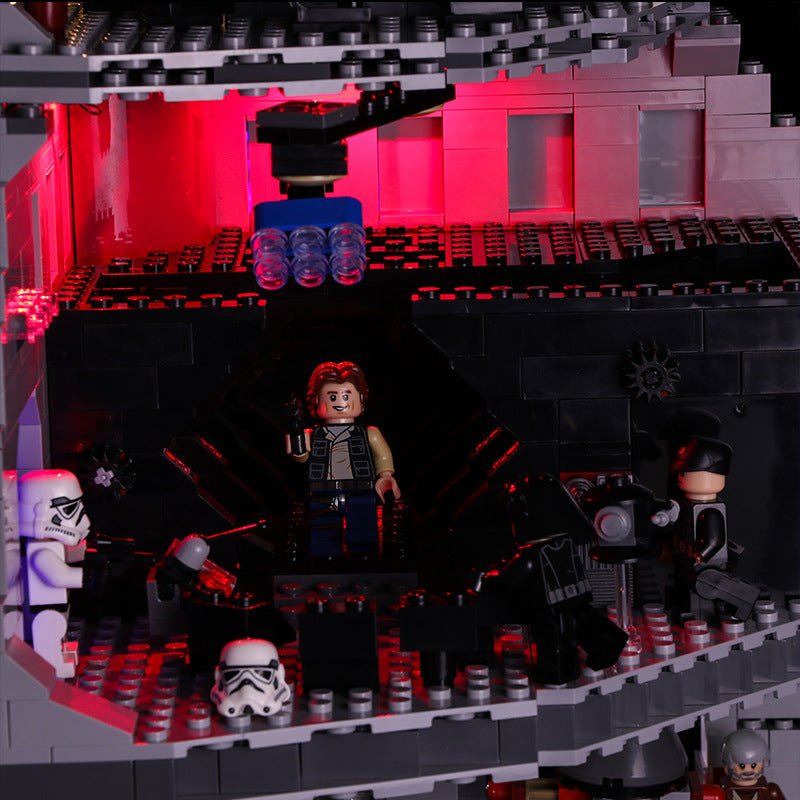 Bright My Bricks LED lighting kit for LEGO® Star Wars Death Star #75159 — LED strips and bricks detail
