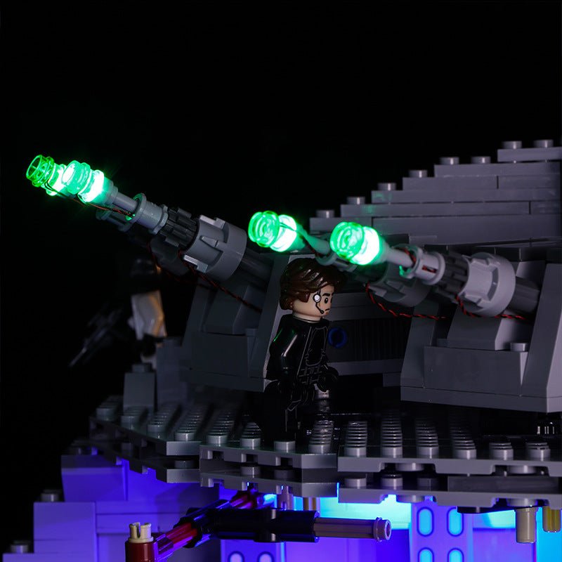 brightened interior detail: Bright My Bricks LED light kit for LEGO® Star Wars Death Star #75159