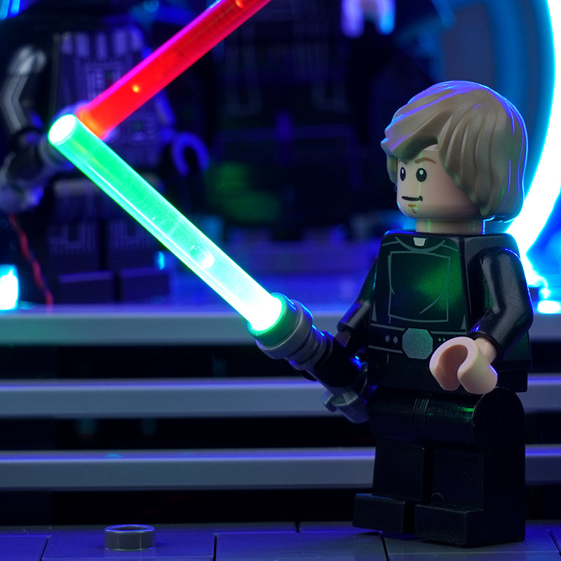 LEGO® Star Wars Emperor's Throne Room Diorama #75352 — display lighting in a dark room (light kit)