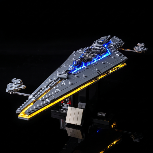ambient LED glow across the build: Bright My Bricks LED lighting kit for LEGO® Star Wars Executor Super Star Destroyer #75356