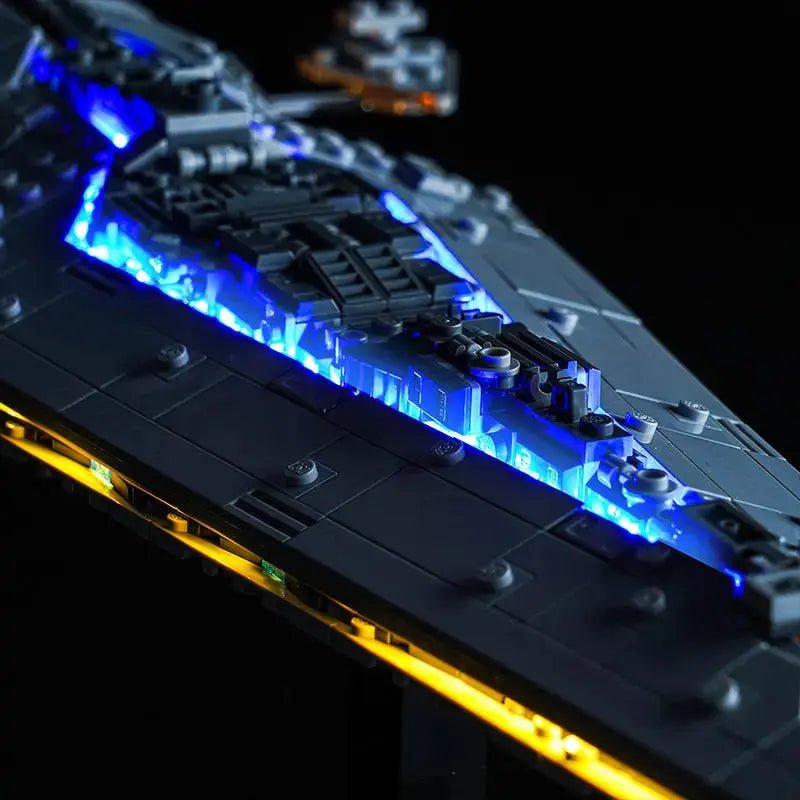 USB-powered LED light kit for LEGO® Star Wars Executor Super Star Destroyer #75356, display lighting in a dark room