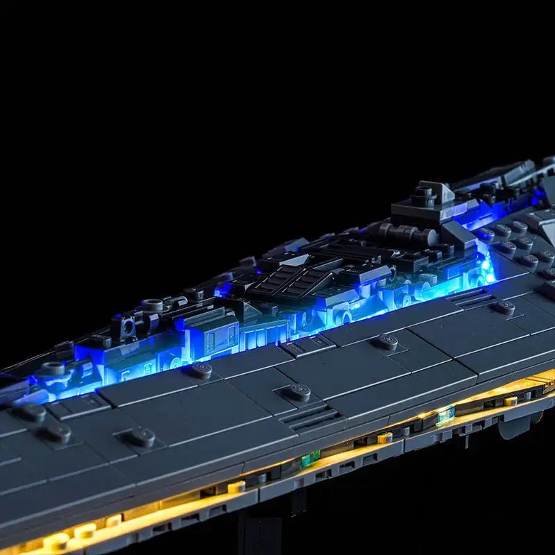 LED lights for LEGO® Star Wars Executor Super Star Destroyer #75356, installed and glowing