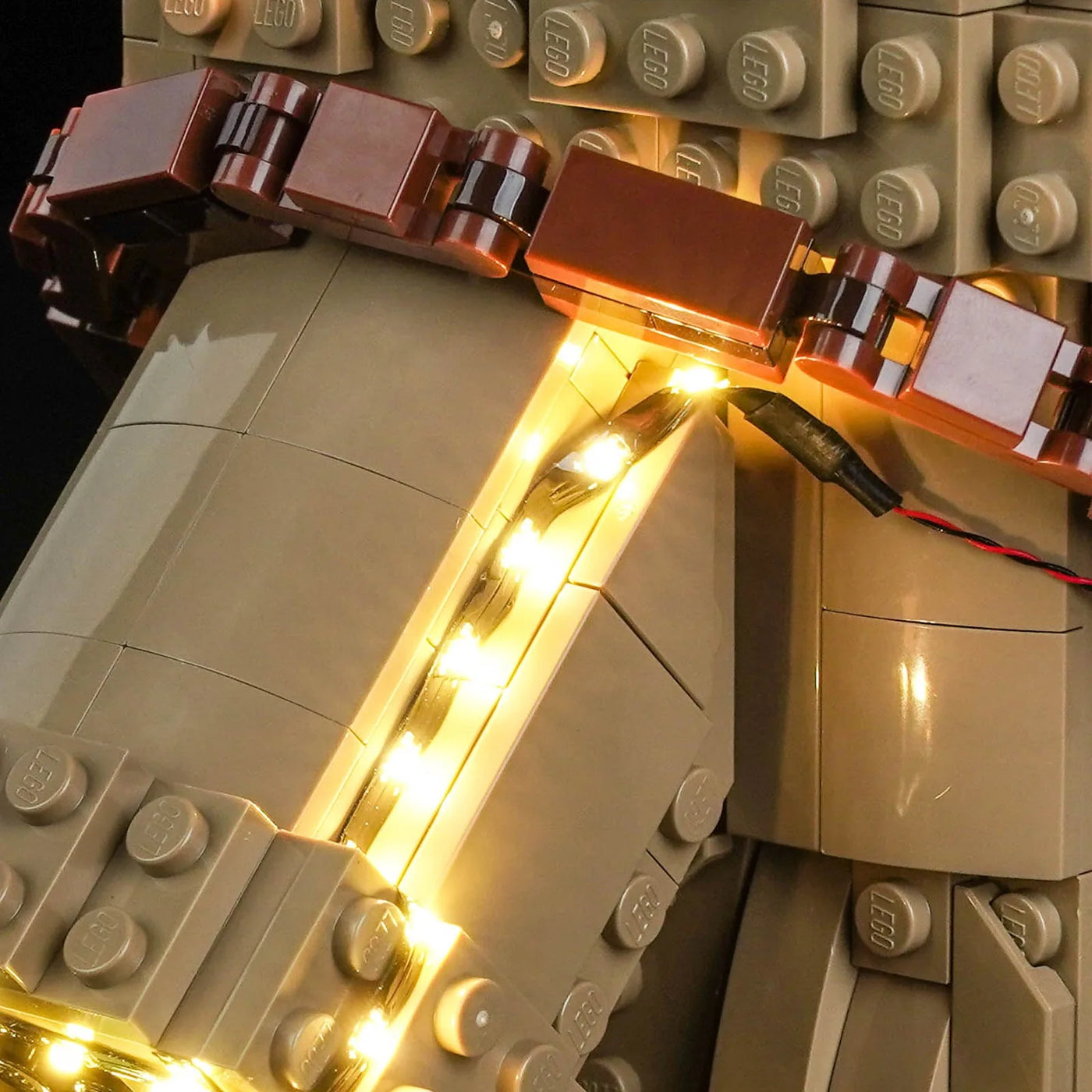 display light kit for LEGO® Star Wars Grogu Mandalorian Apprentice #75446, LED kit powered on