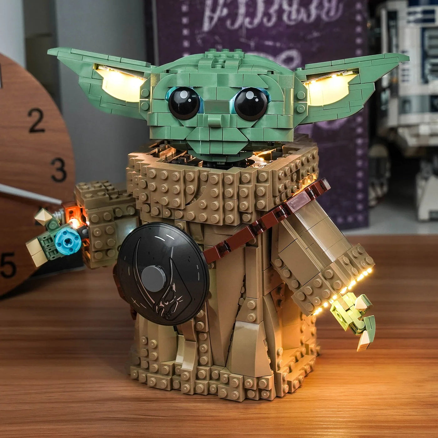 Bright My Bricks LED light kit for LEGO® Star Wars Grogu Mandalorian Apprentice #75446 — close-up of the LED lighting detail