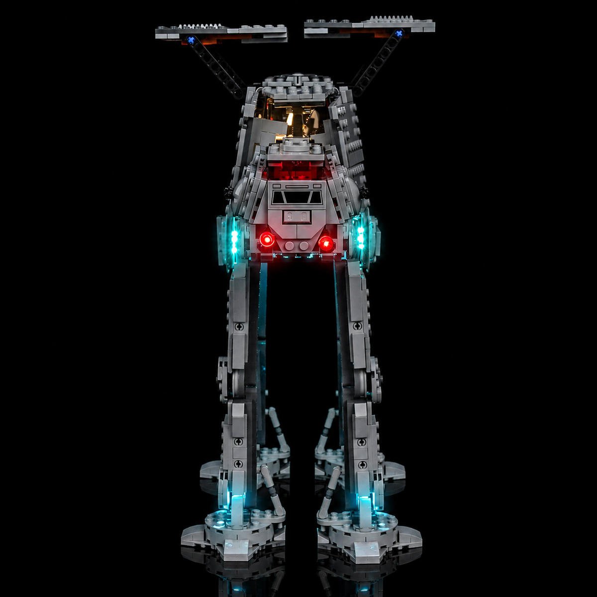 LEGO Star Wars Imperial Remnant AT-AT 75454 lit by the Bright My Bricks LED kit, side view
