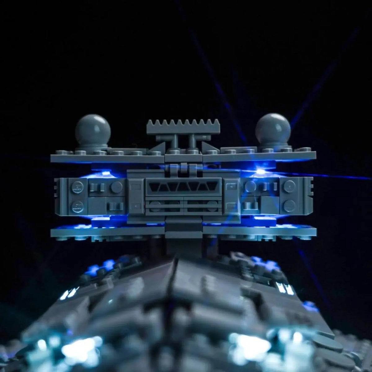 LEGO® Star Wars Imperial Star Destroyer #75394 — fully illuminated on display (premium LED light kit)