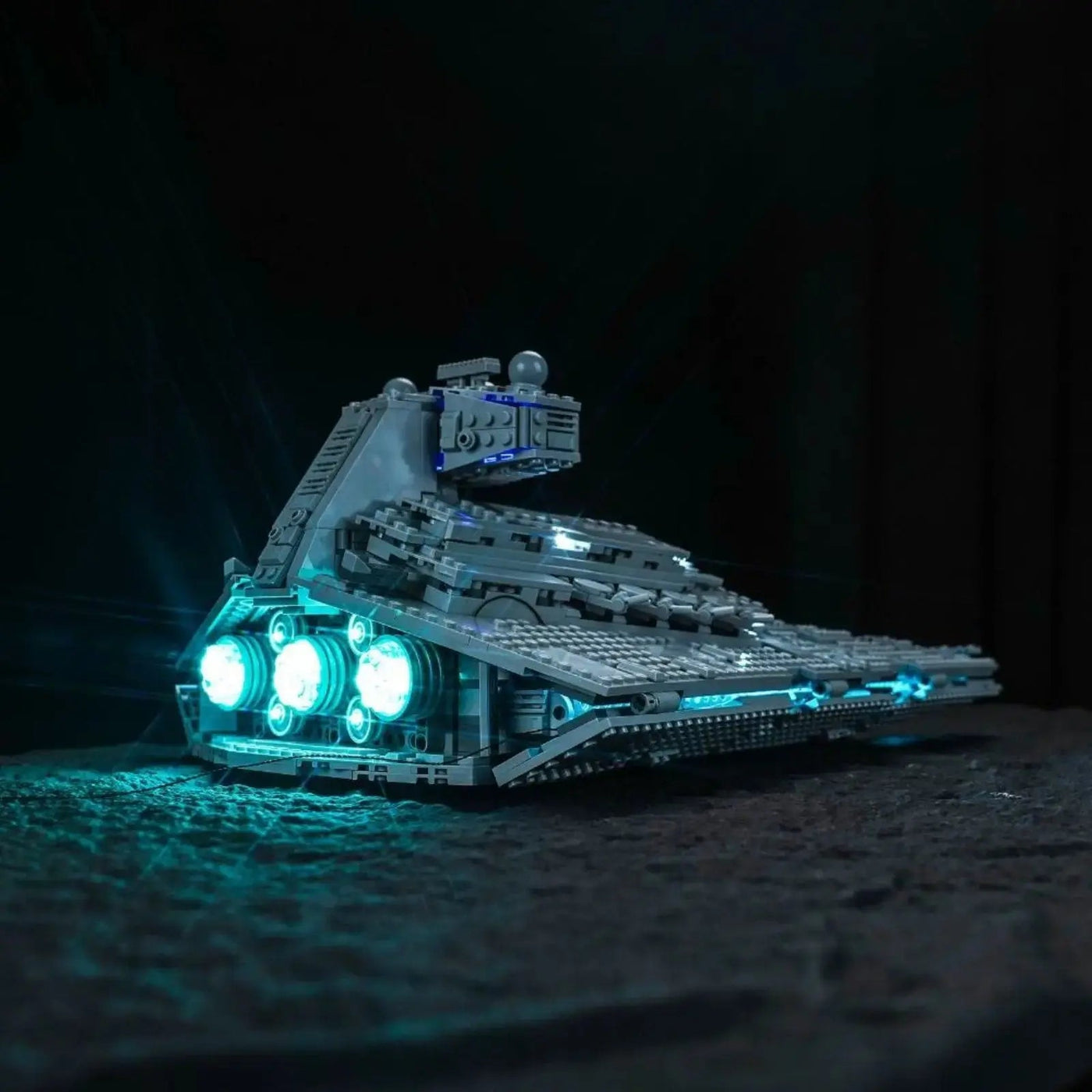LED lighting kit for LEGO® Star Wars Imperial Star Destroyer #75394, LED strips and bricks detail