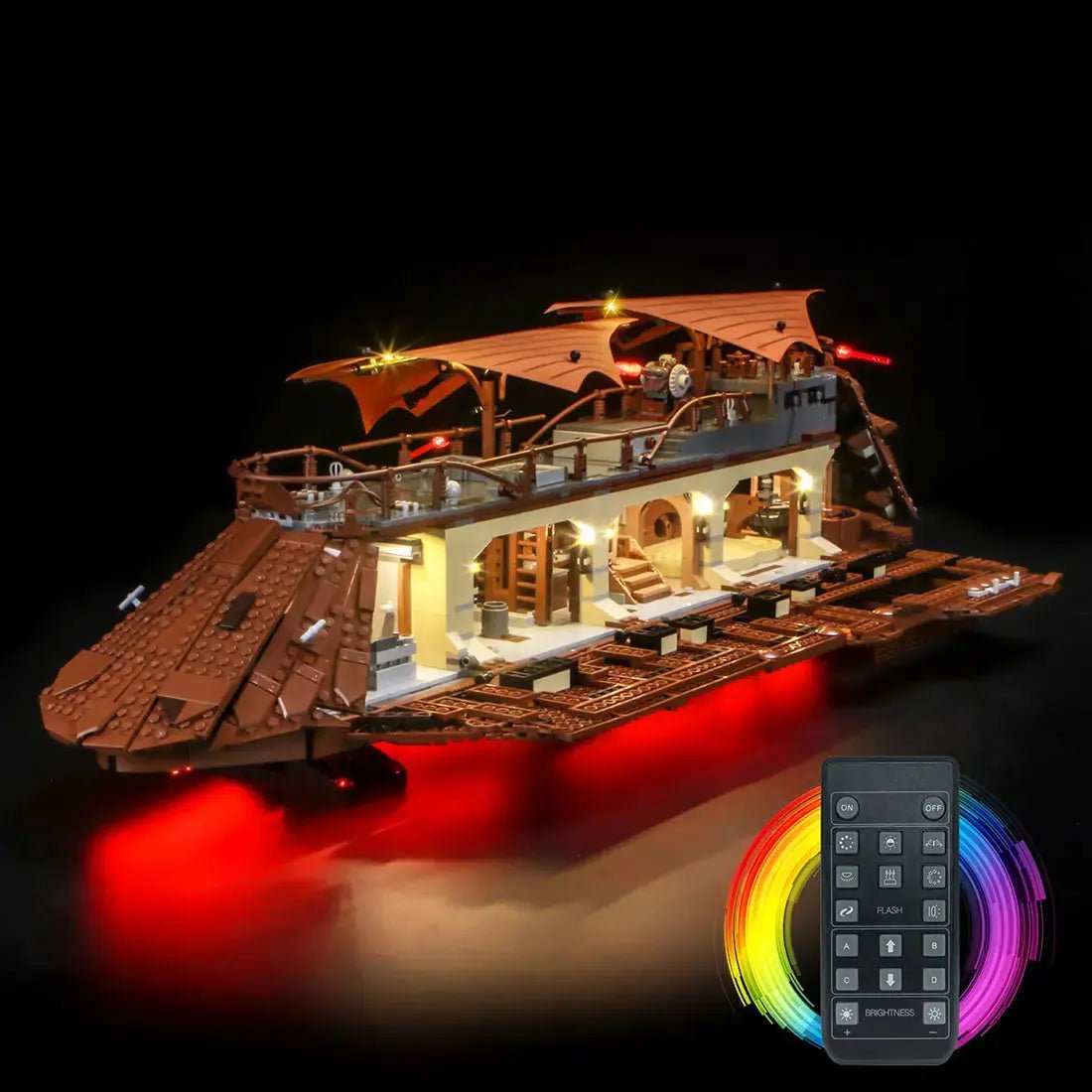 Light Kit for LEGO Star Wars Jabba's Sail Barge #75397 - Bright My Bricks