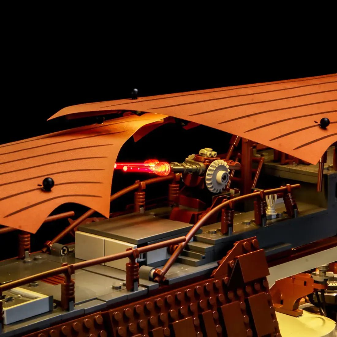 LEGO® Star Wars Jabba's Sail Barge #75397 — close-up of the LED lighting detail (light kit)