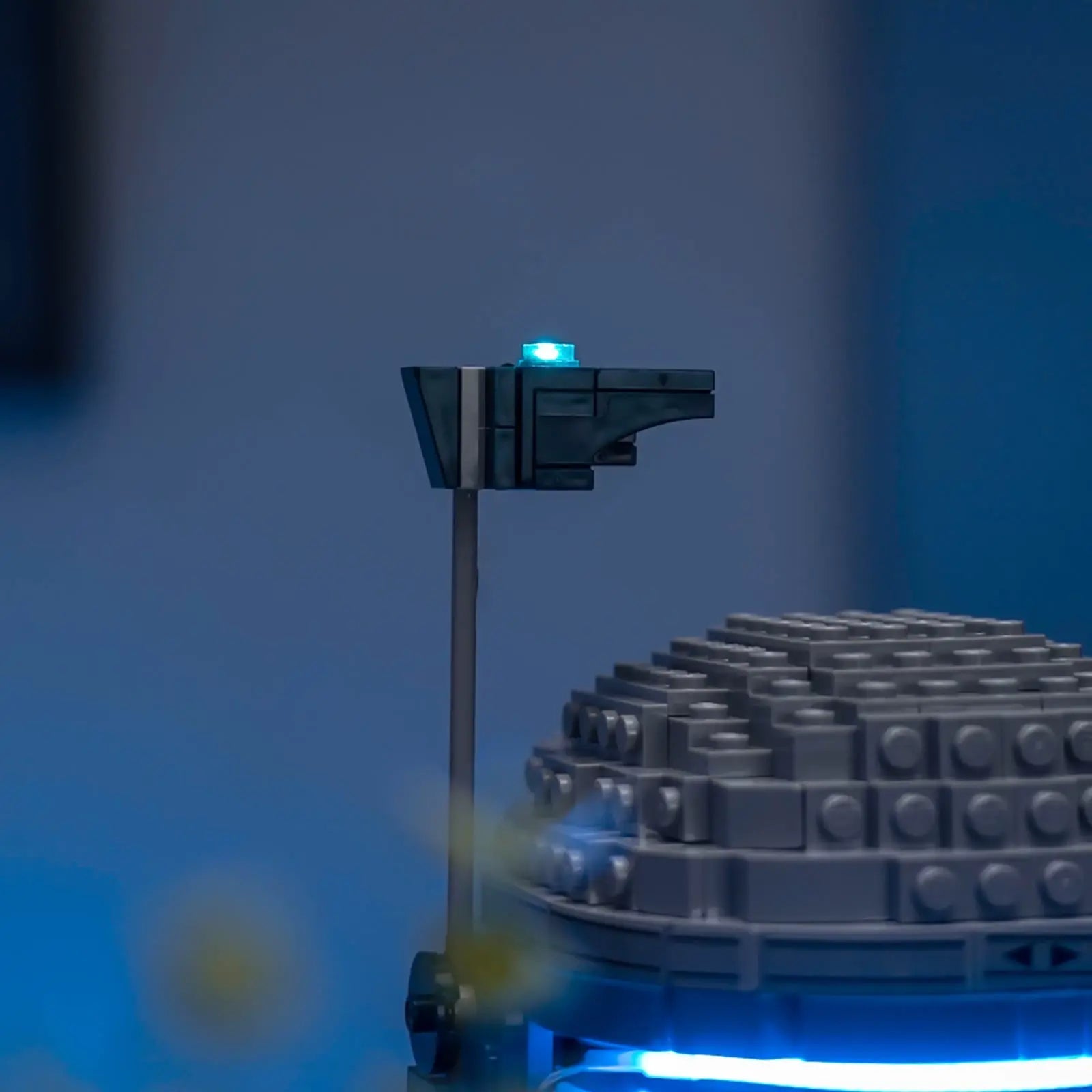 LEGO Star Wars Jango Fett Helmet #75408 with LED lights installed