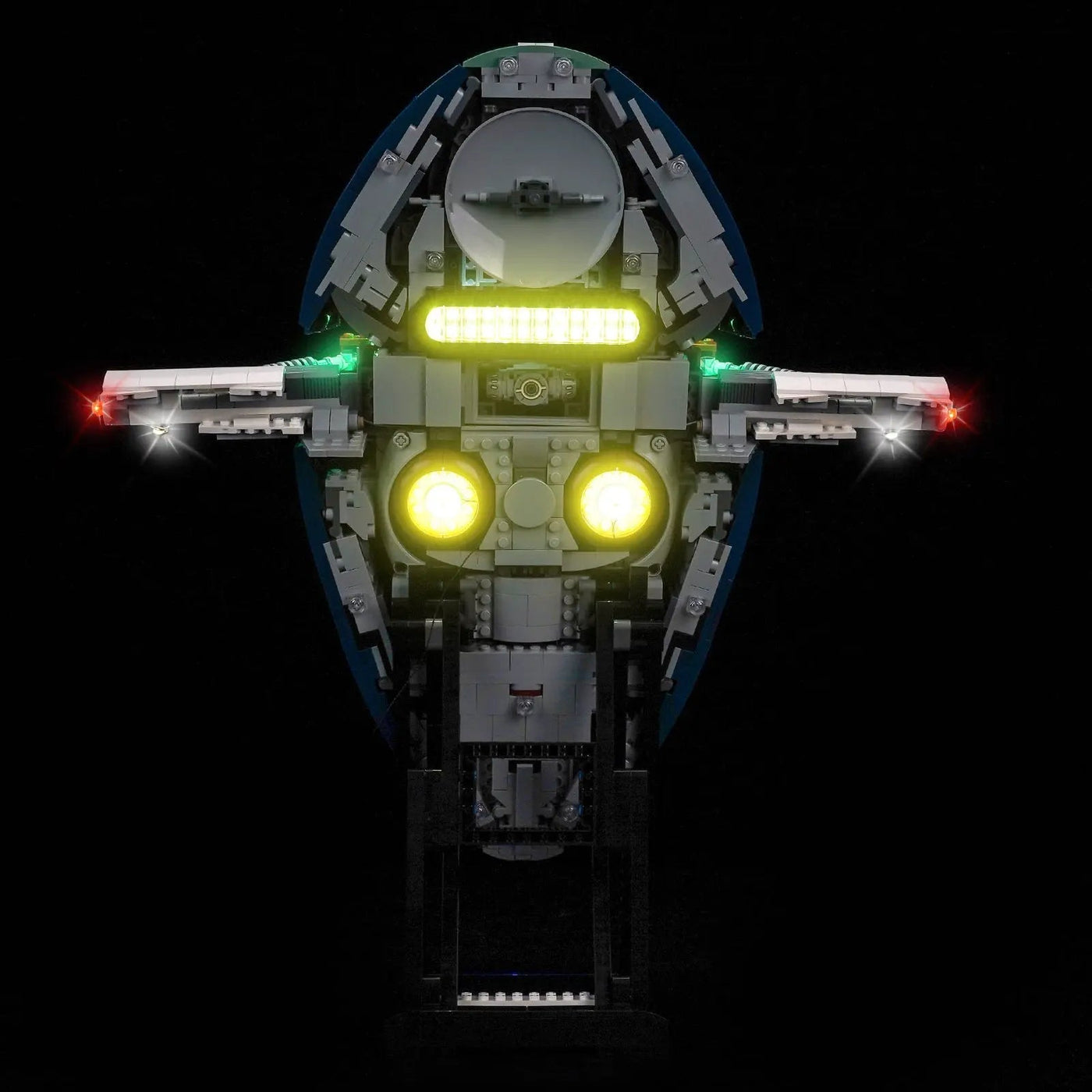 LEGO® Star Wars Jango Fett’s Firespray-Class Starship #75409 — LED kit powered on (USB-powered LED light kit)