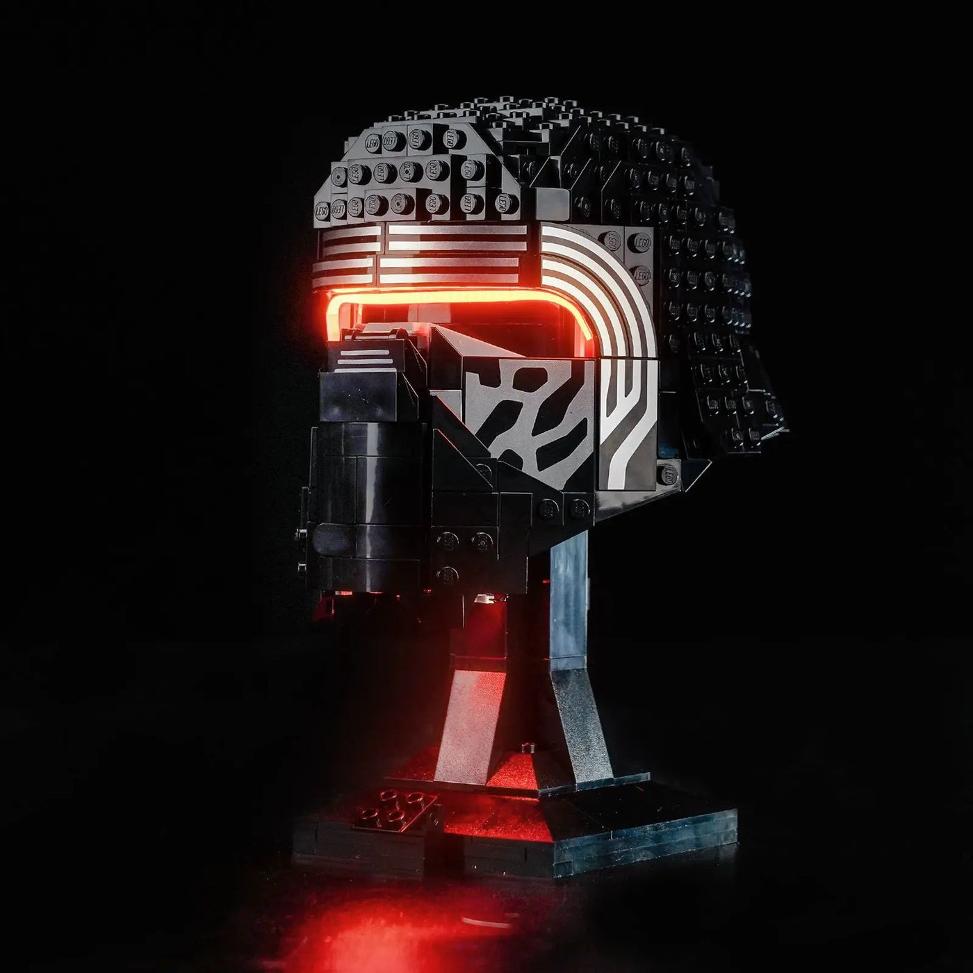 LED strips and bricks detail: Bright My Bricks premium LED light kit for LEGO® Star Wars Kylo Ren Helmet #75415
