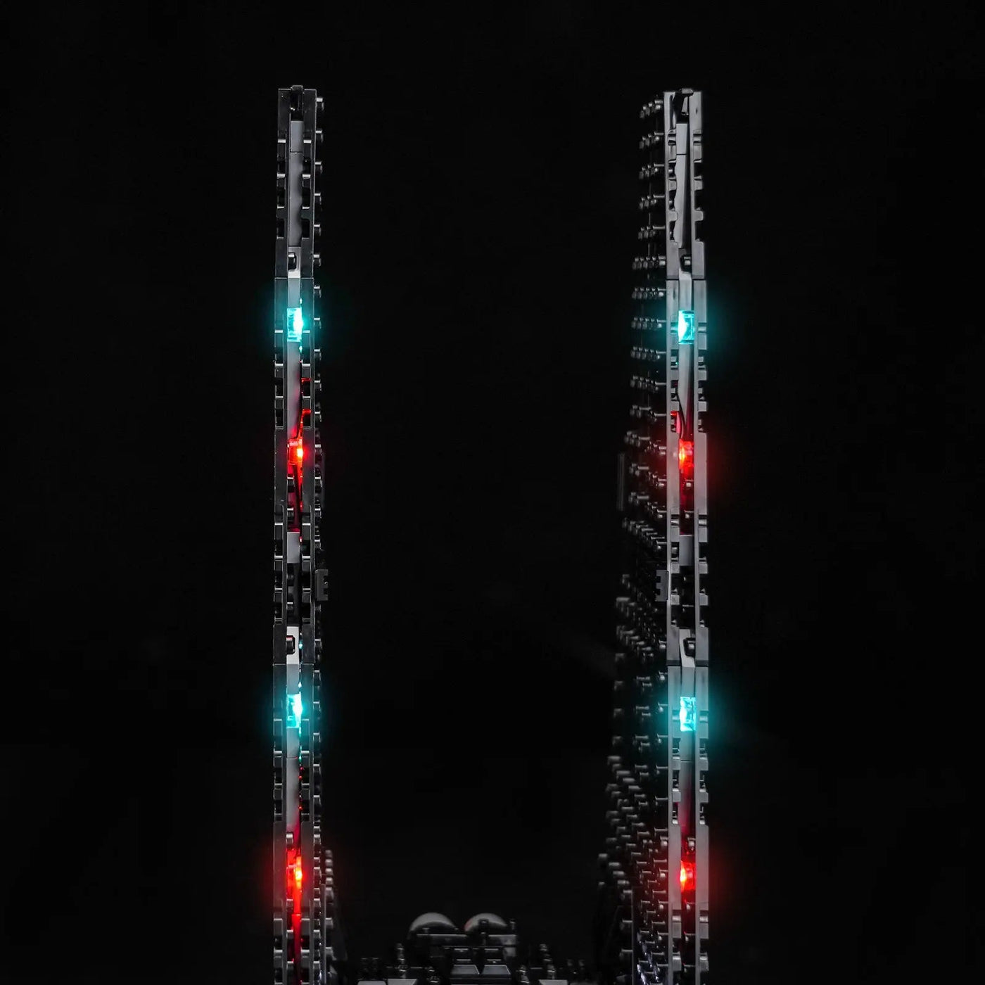 display light kit for LEGO® Star Wars Kylo Ren’s Command Shuttle #75406, side angle with lights on
