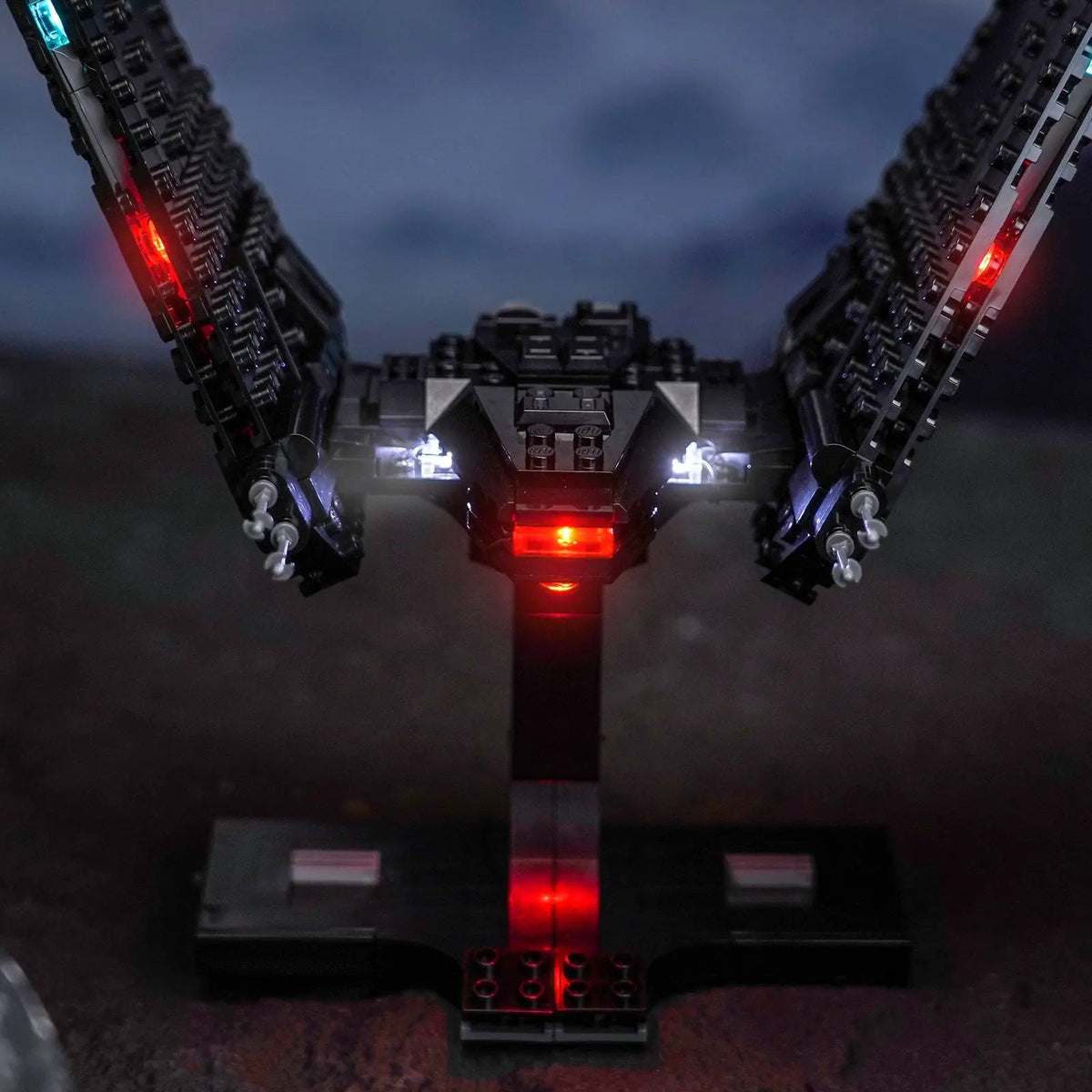 brightened interior detail: Bright My Bricks custom LED lighting for LEGO® Star Wars Kylo Ren’s Command Shuttle #75406