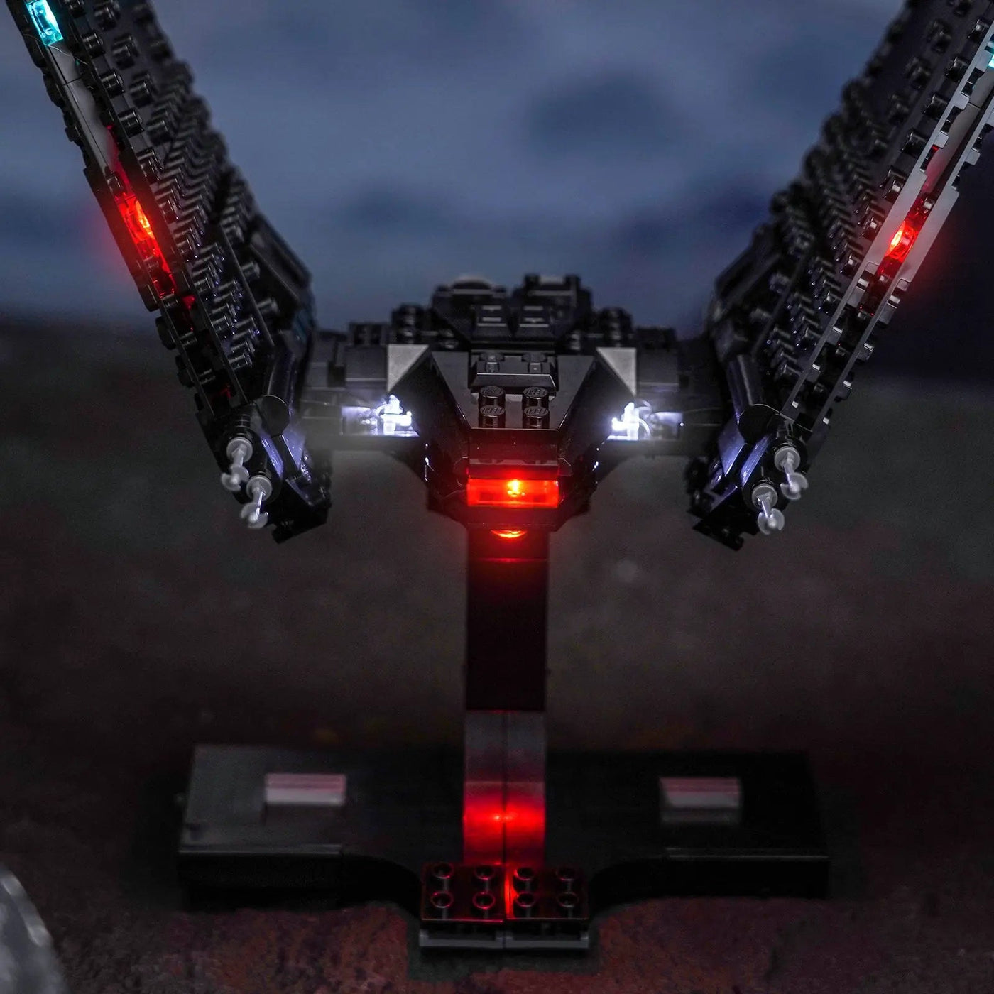brightened interior detail: Bright My Bricks custom LED lighting for LEGO® Star Wars Kylo Ren’s Command Shuttle #75406