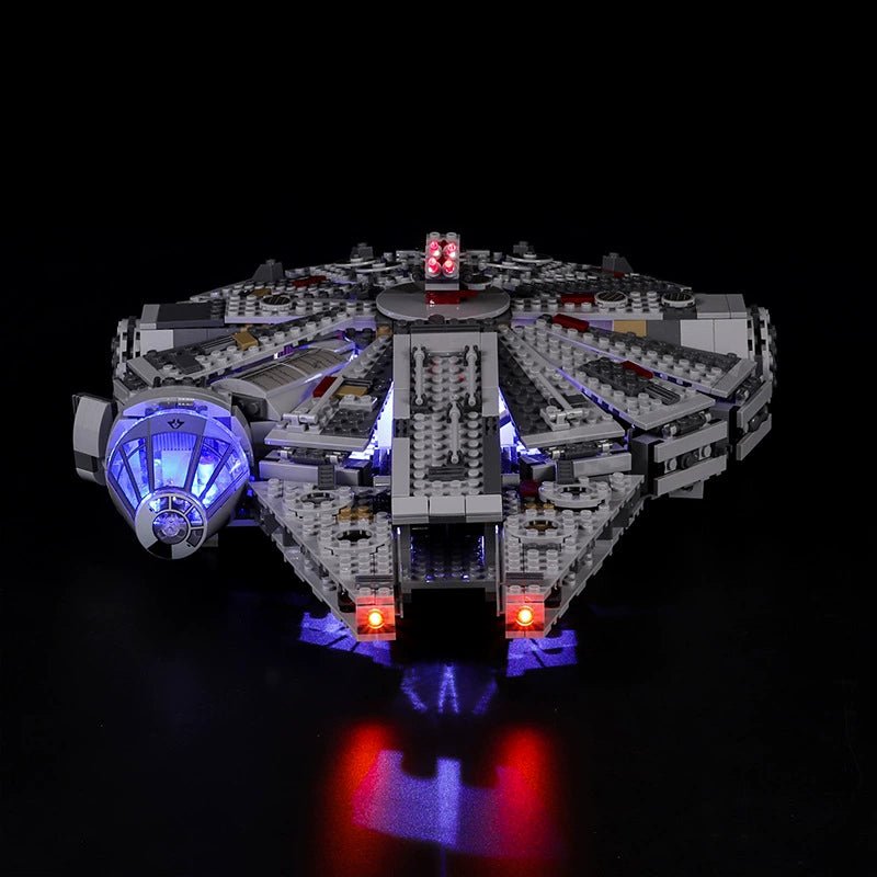 Bright My Bricks DIY LED light kit for LEGO® Star Wars Millennium Falcon #75105 — LED strips and bricks detail