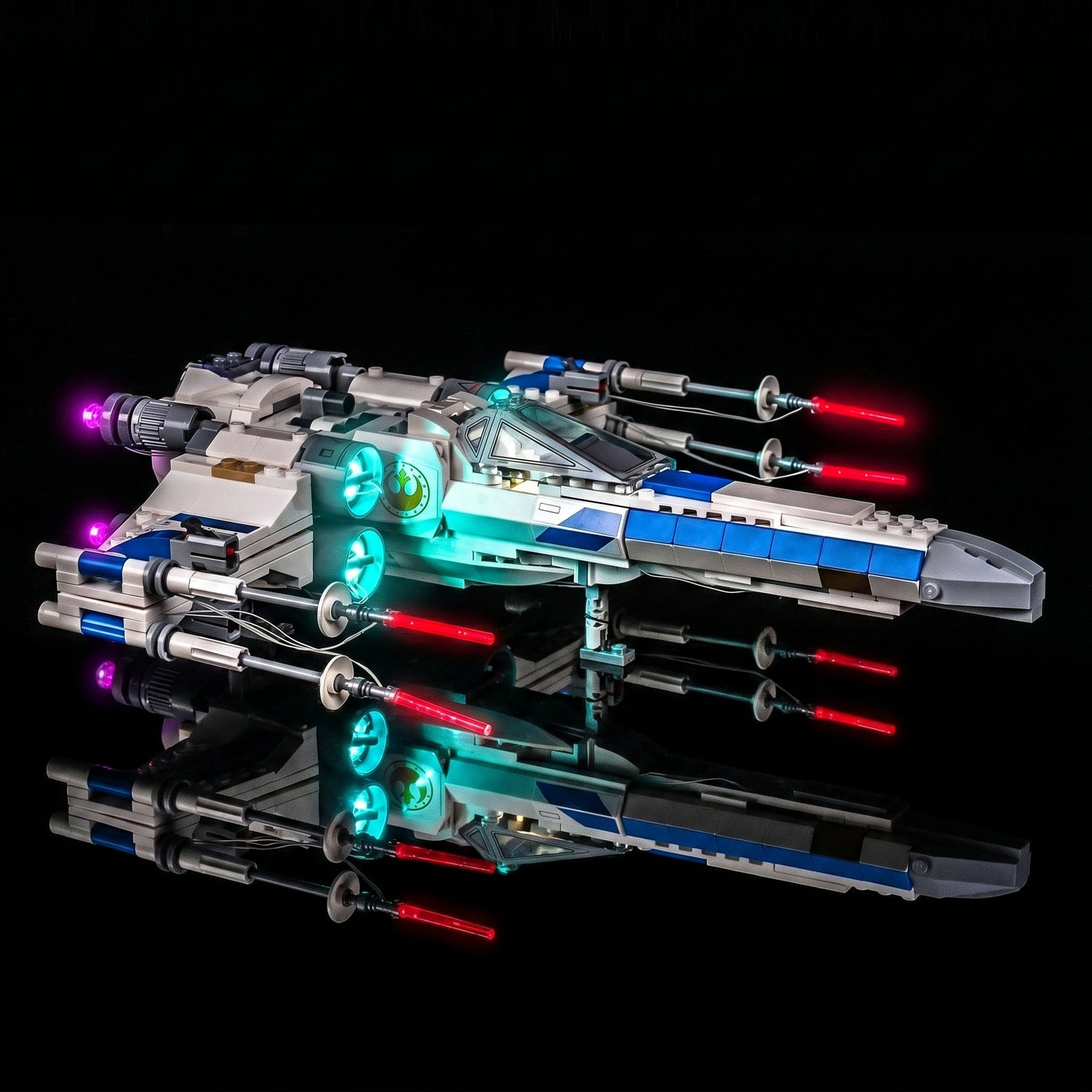 LED lights for LEGO® Star Wars New Republic X-Wing Starfighter #75460, night-mode display glow