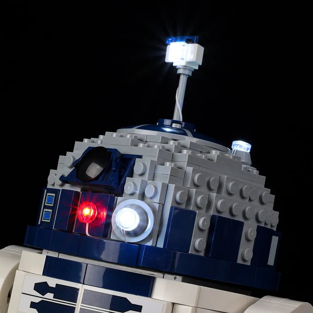 Bright My Bricks RGB LED light kit for LEGO® Star Wars R2-D2 #75379 — LED strips and bricks detail