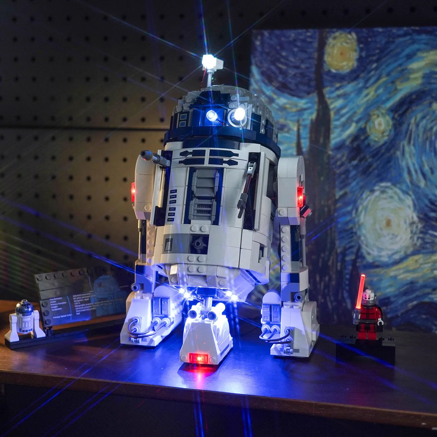 LEGO® Star Wars R2-D2 #75379 — lighting effect on the build (custom LED lighting)