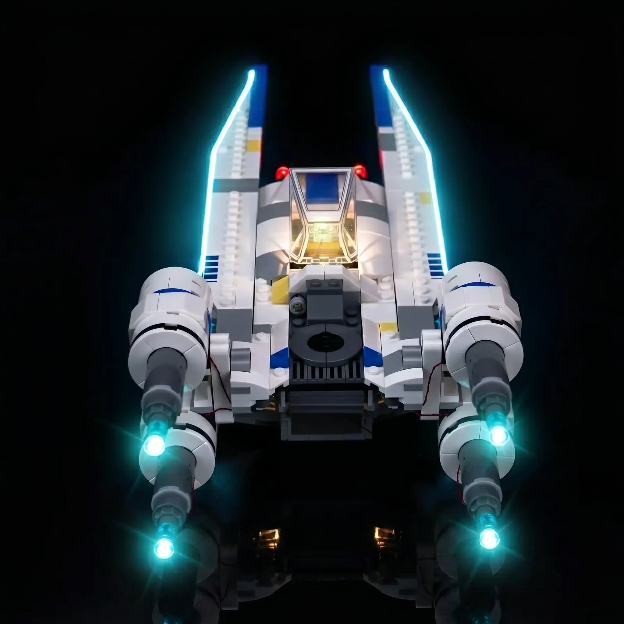 illuminated at night: Bright My Bricks LED lighting kit for LEGO® Star Wars Rebel U-Wing Starfighter #75399