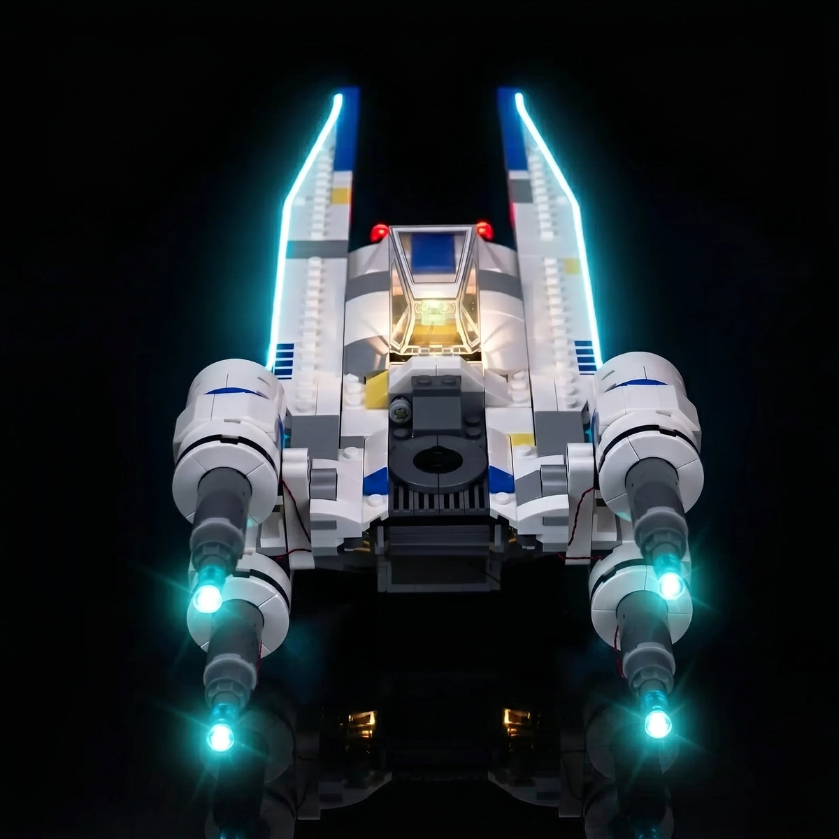 illuminated at night: Bright My Bricks LED lighting kit for LEGO® Star Wars Rebel U-Wing Starfighter #75399