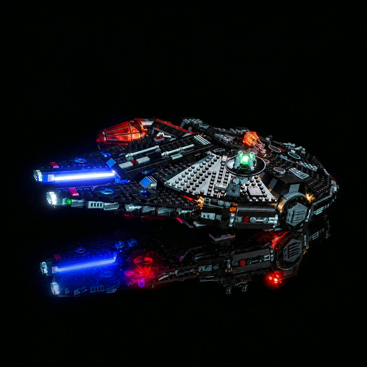 LEGO® Star Wars The Dark Falcon #75389 — lighting effect on the build (light kit)