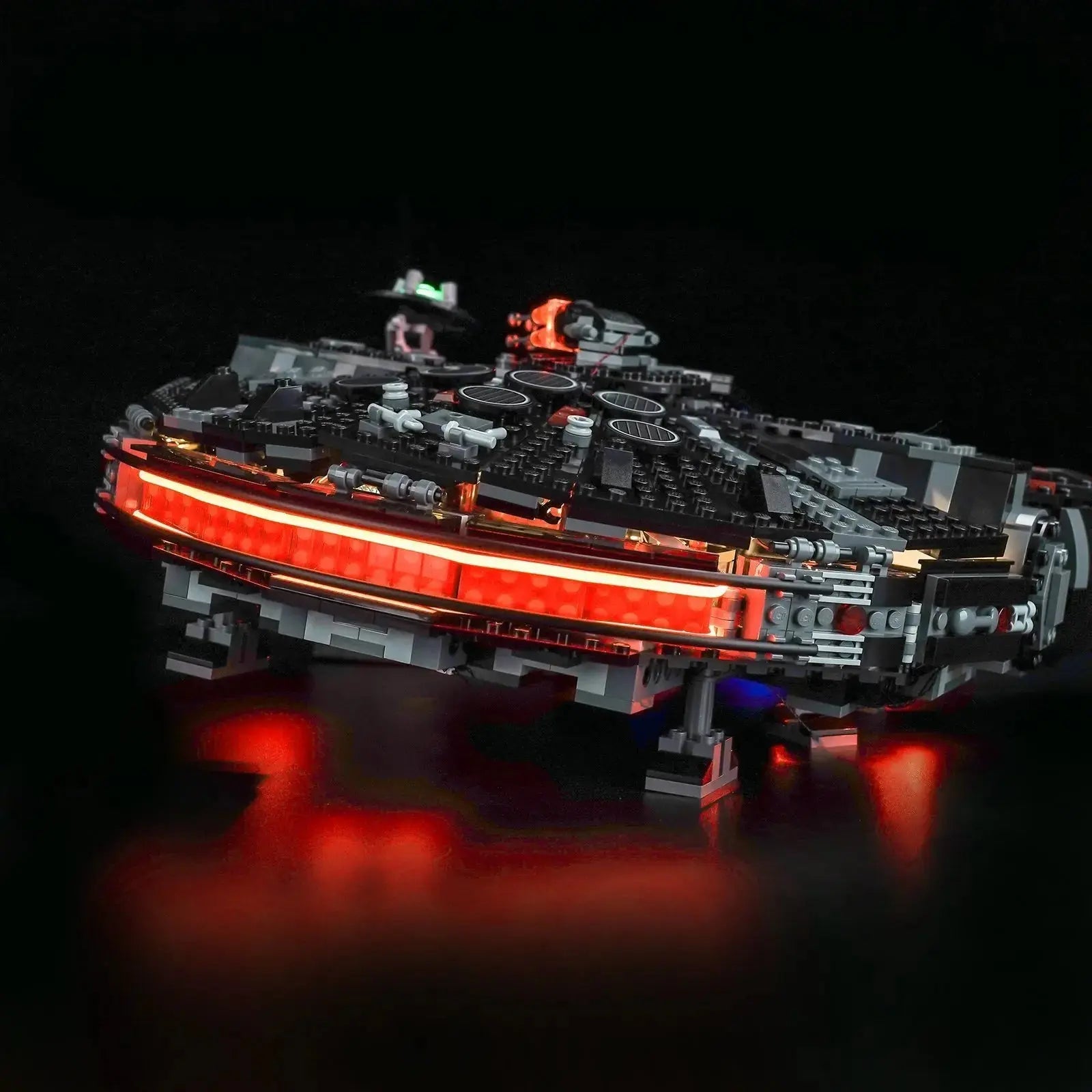 LED lights bring LEGO Star Wars The Dark Falcon #75389 to life
