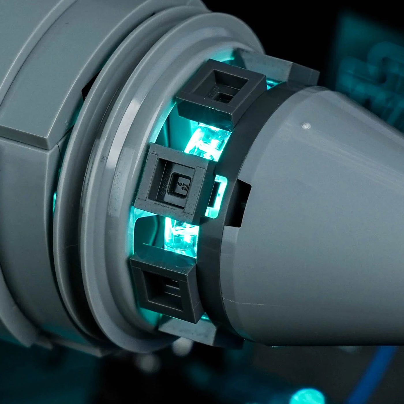 lighting effect on the build: Bright My Bricks light kit for LEGO® Star Wars The Mandalorian's N-1 Starfighter #75442