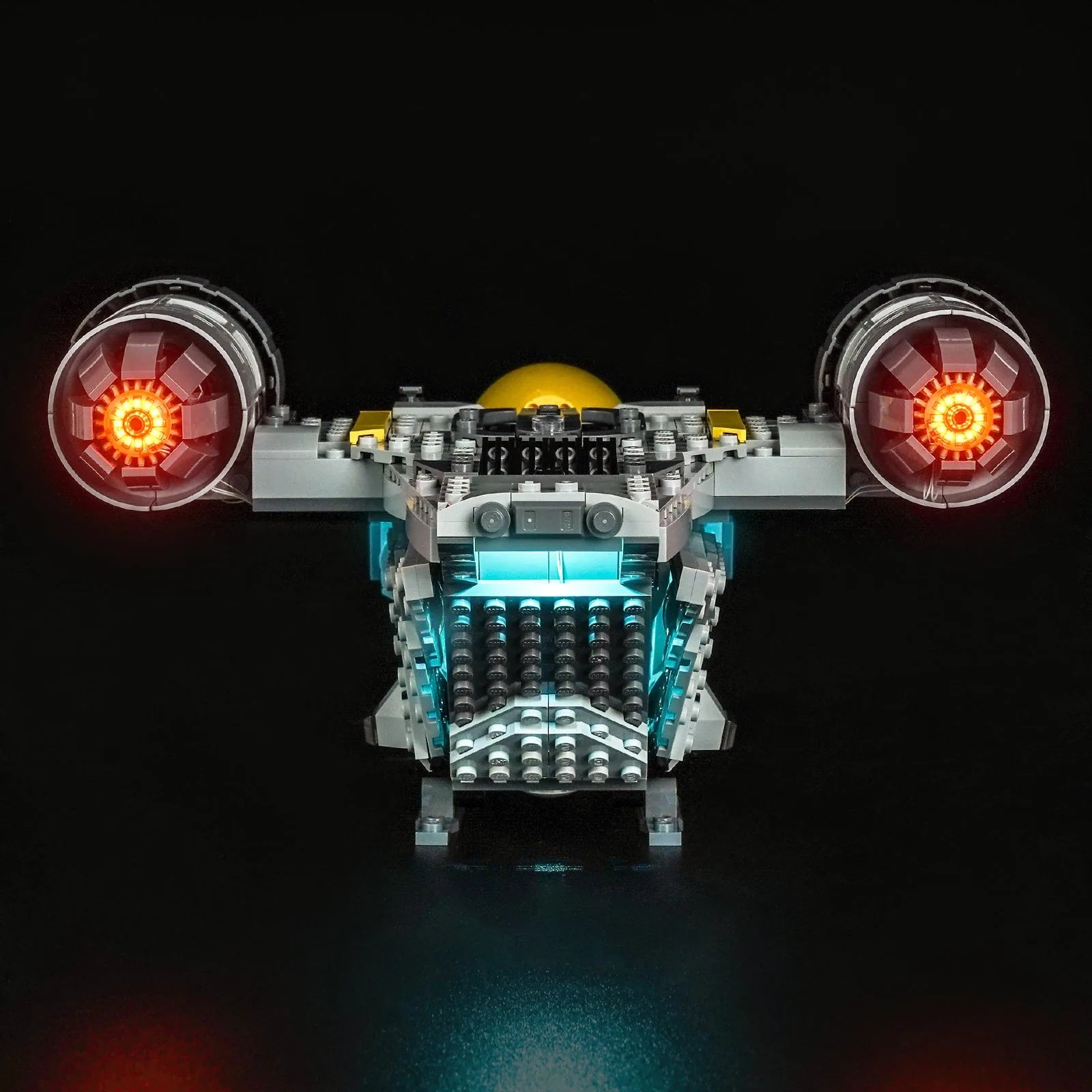 LEGO Star Wars The Razor Crest #75447 with LED lights installed