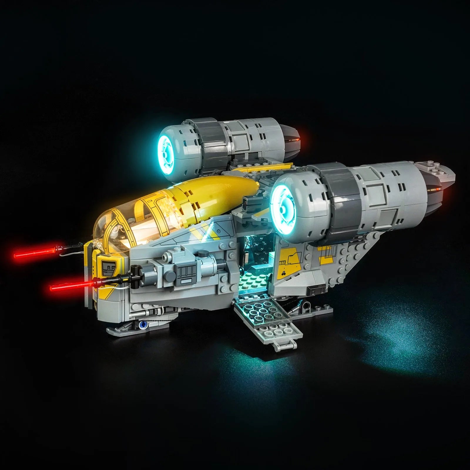 LEGO Star Wars The Razor Crest #75447 with LED lights installed