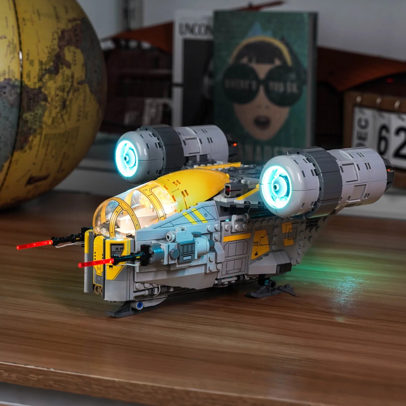 LED lights bring LEGO Star Wars The Razor Crest #75447 to life