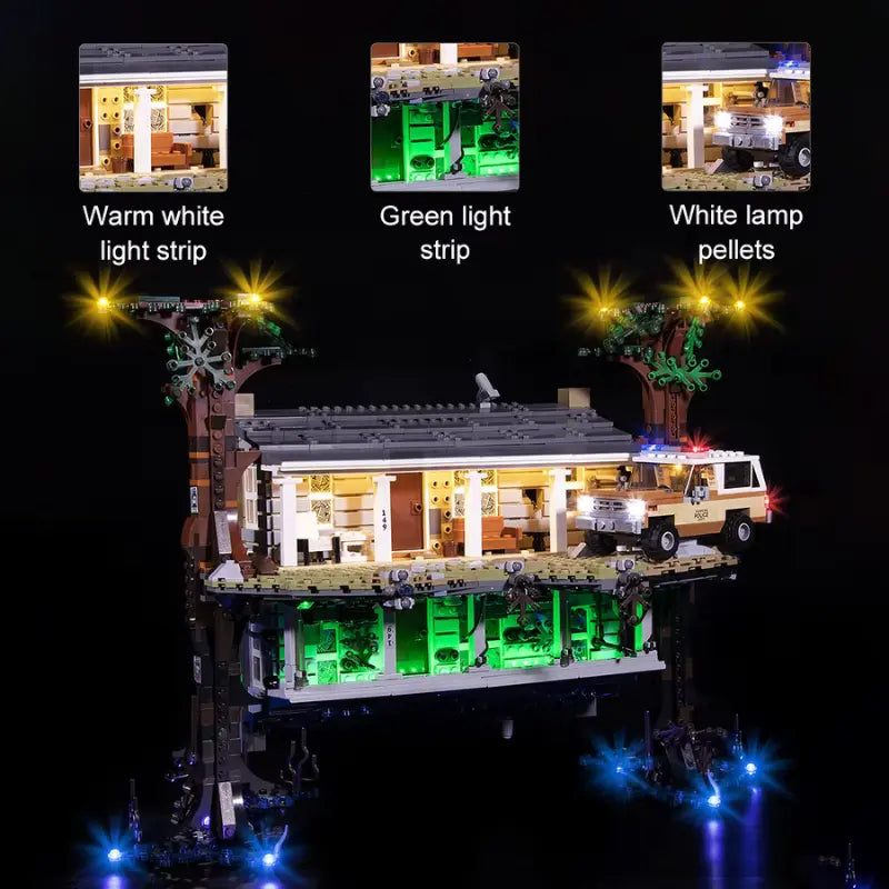LEGO Stranger Things The Dow Upside n #75810 LED lighting detail