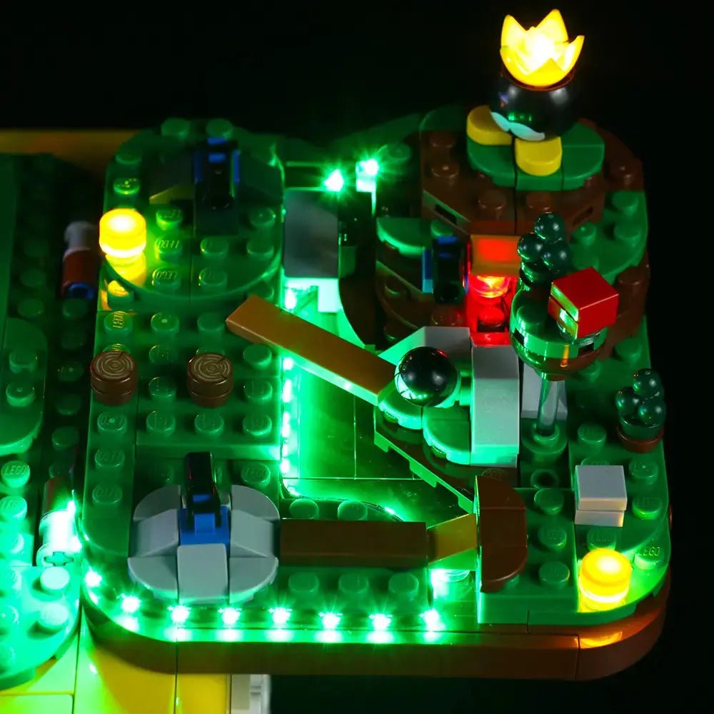 night-mode display glow: Bright My Bricks LED light kit for LEGO® Super Mario 64 Question Mark Block #71395