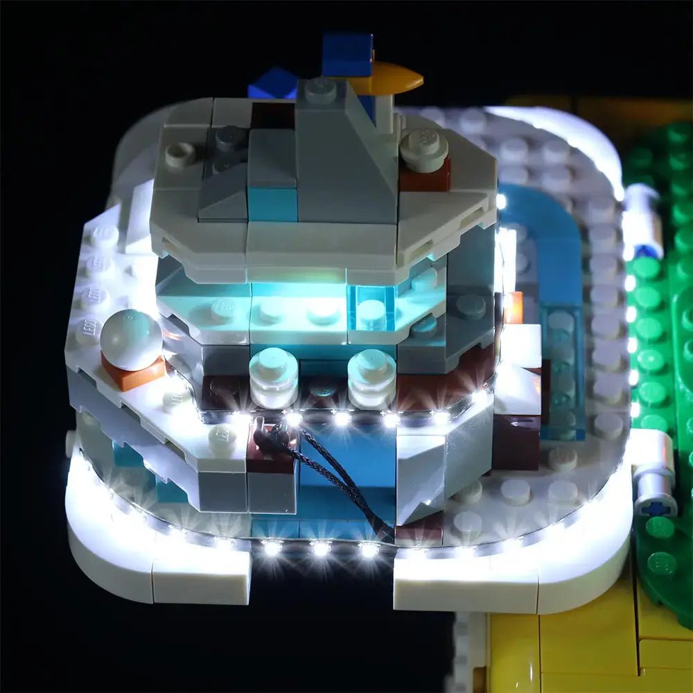 LED lights for LEGO® Super Mario 64 Question Mark Block #71395, installed and glowing
