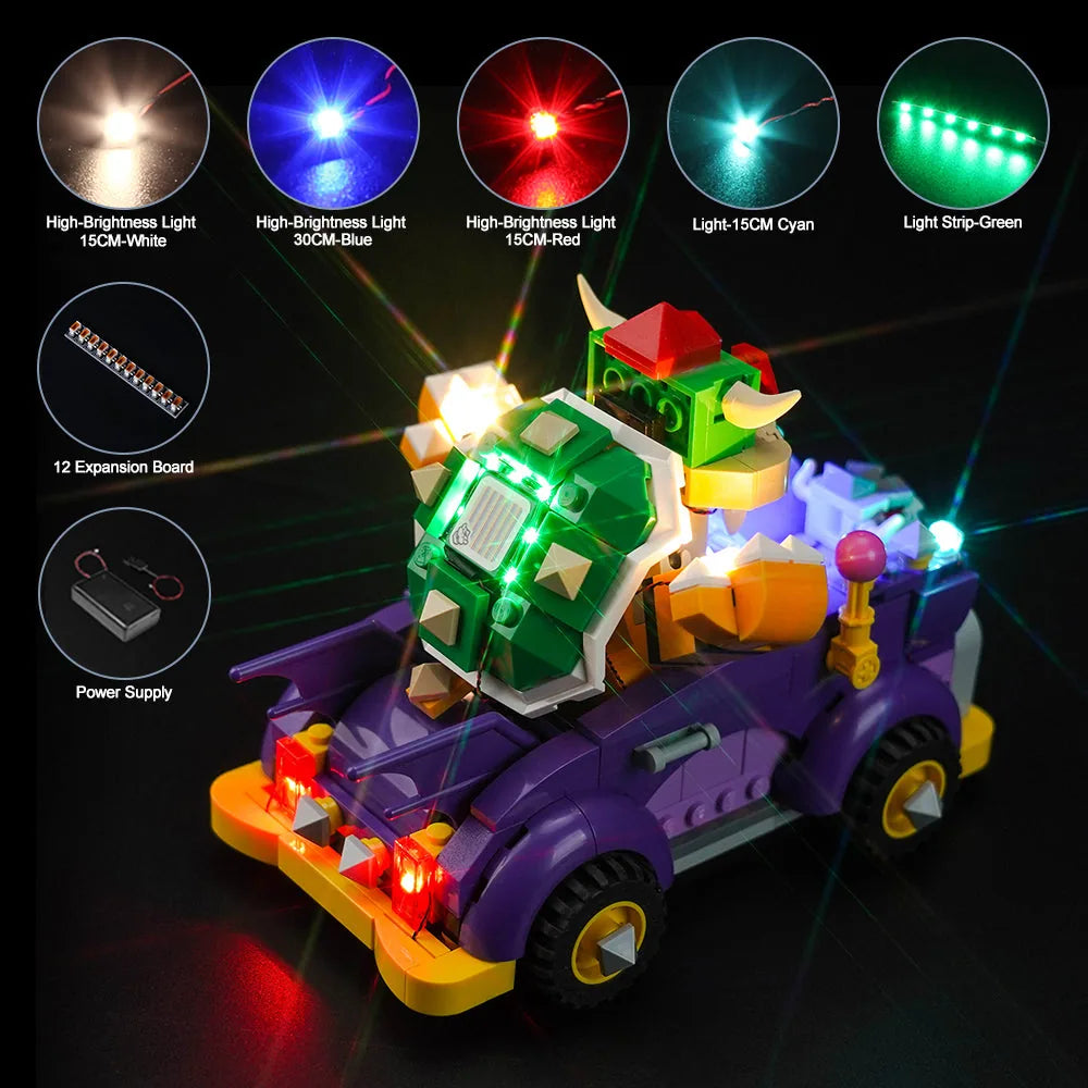 Light Kit for LEGO® Super Mario Bowser's Muscle Car Expansion Set #71431