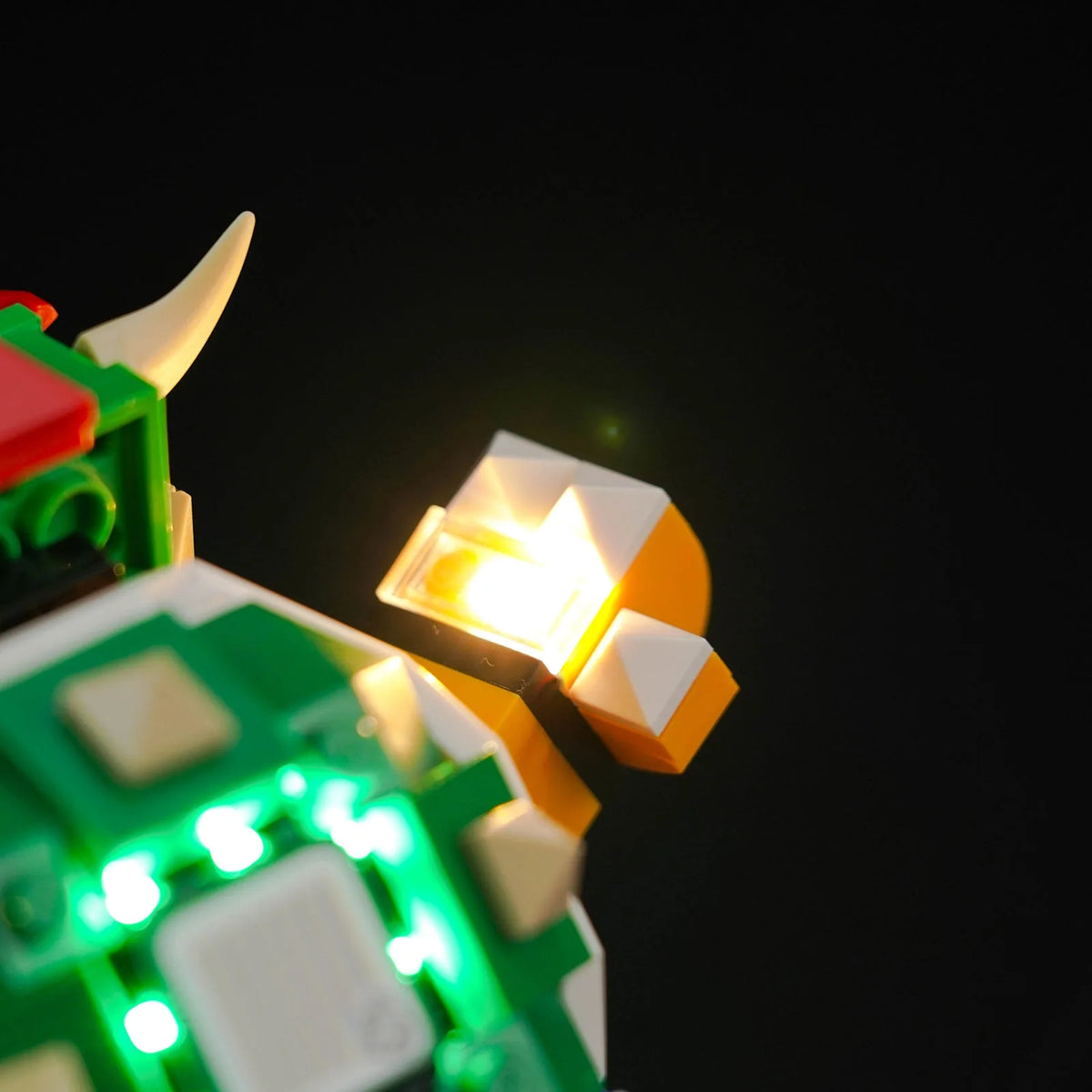 LED strips and bricks detail: Bright My Bricks LED lights for LEGO® Super Mario Bowser's Muscle Car Expansion Set #71431