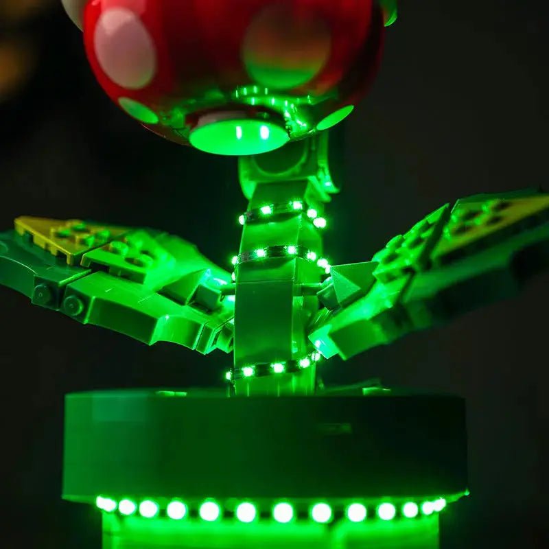 LED lighting kit for LEGO® Super Mario Piranha Plant #71426, display lighting in a dark room