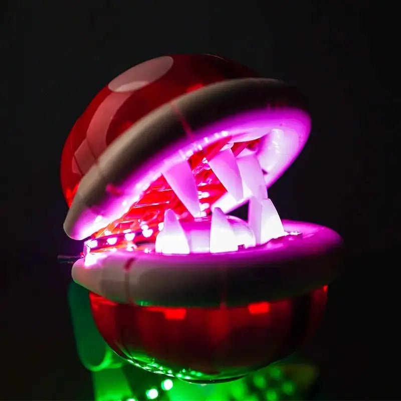 night-mode display glow: Bright My Bricks custom LED lighting for LEGO® Super Mario Piranha Plant #71426