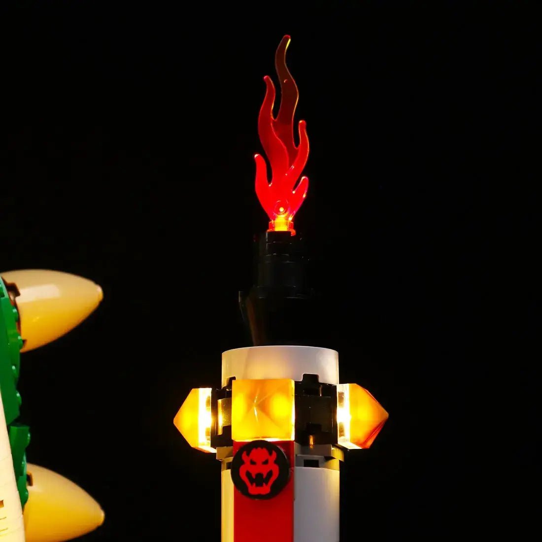 LED light kit for LEGO® Super Mario The Mighty Bowser #71411, close-up of the LED lighting detail