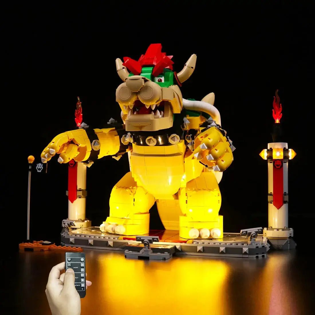 LEGO Super Mario The Mighty Bowser #71411 with premium LED kit