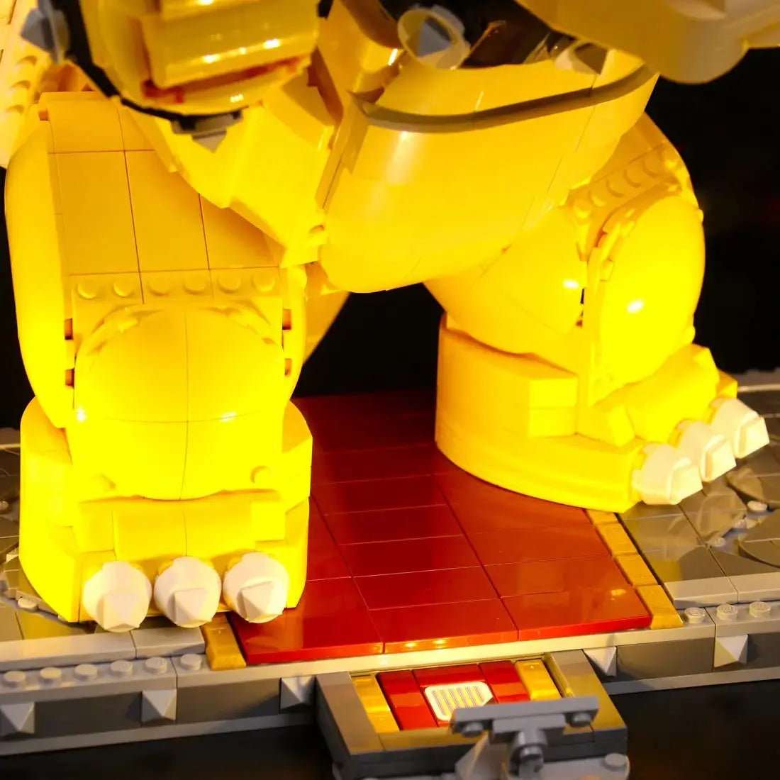 LEGO® Super Mario The Mighty Bowser #71411 — LED kit powered on (custom LED lighting)